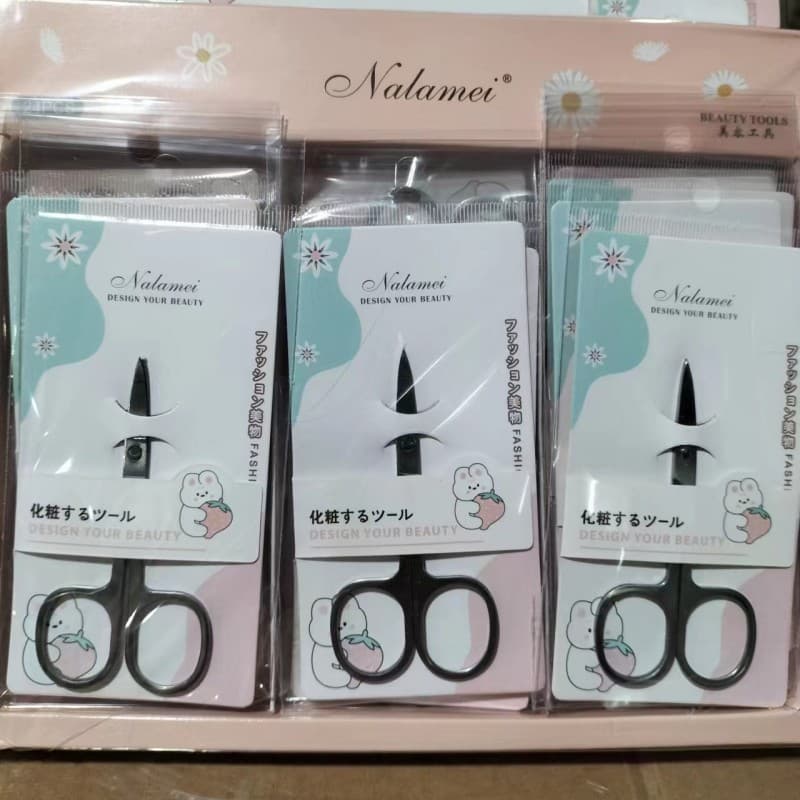 New Stainless Steel Eyebrow Trimming Scissors, Nose Hair Scissors, Makeup Scissors Beauty Tool, Small Scissors Dollar Store Stock