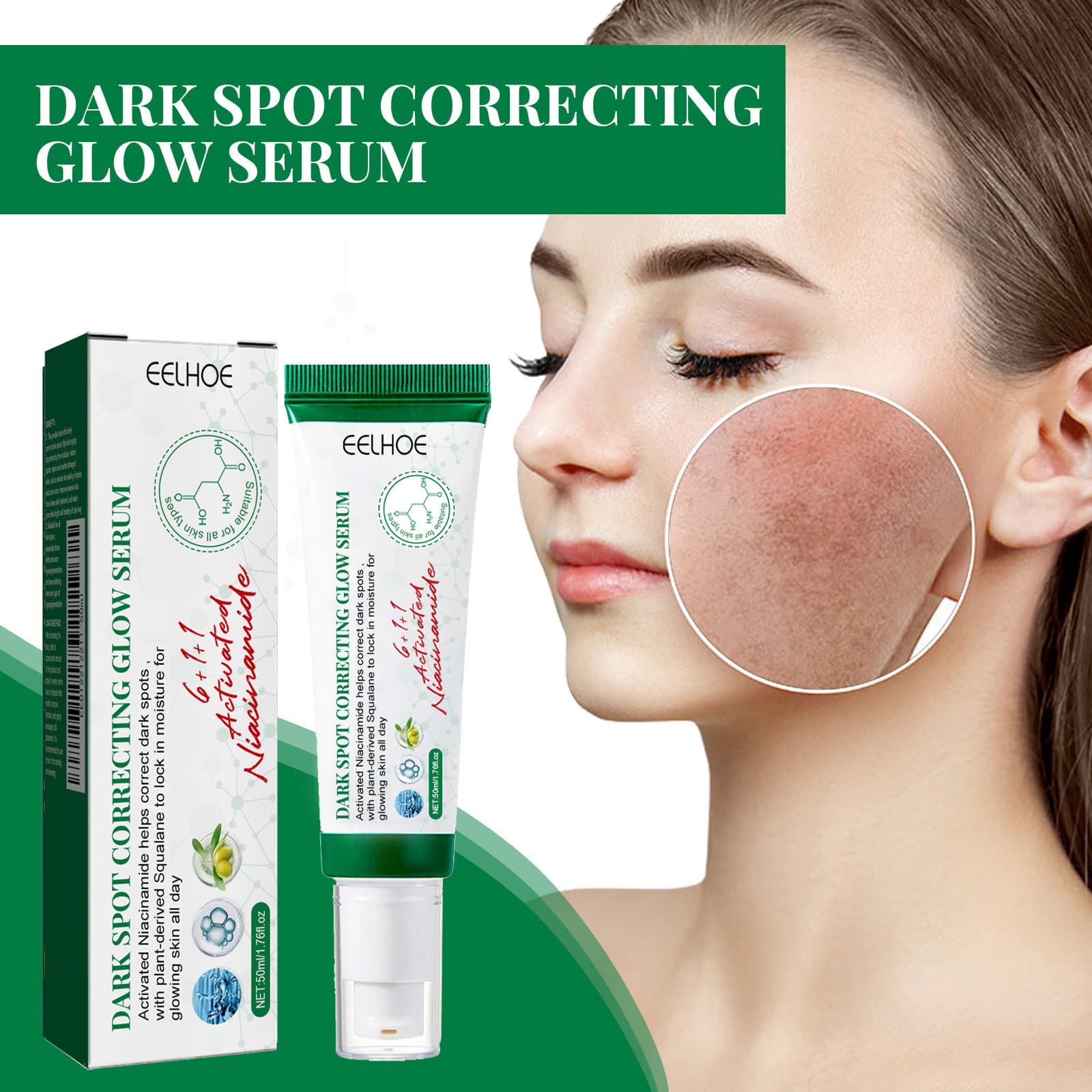 Eelhoe Brightening Essence Moisturizing Facial Skin Care Daily Beauty Essence