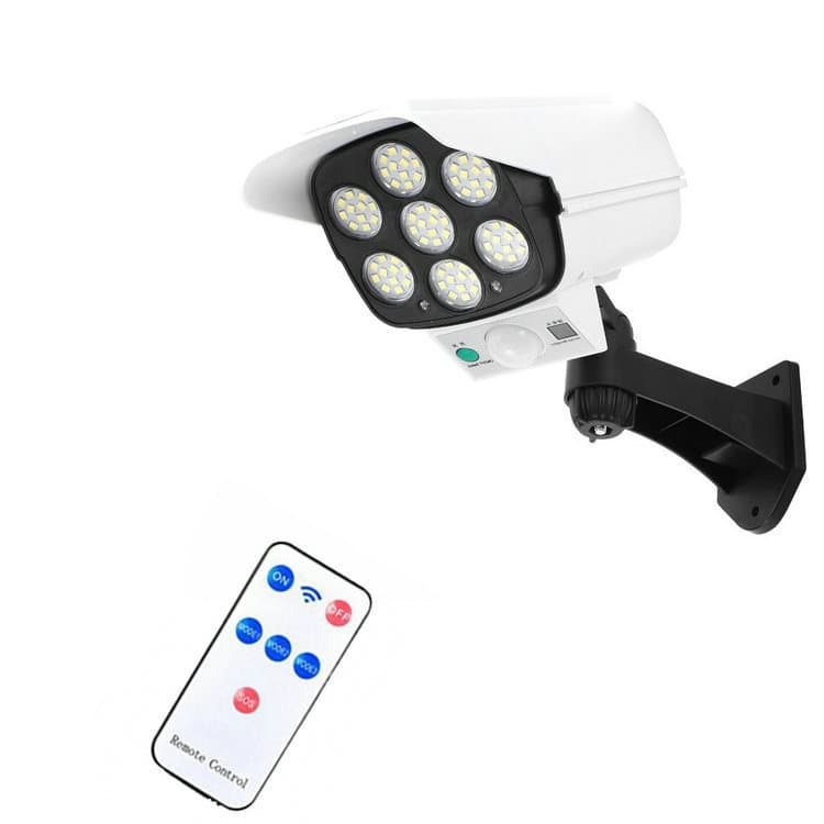 Solar Security Light Outdoor Garden Light Remote Control LED Dummy Camera Wall Light Anti-Theft Security Lighting