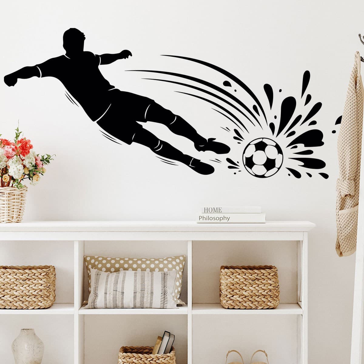 2026 World Cup Football Wall Sticker Athletes Shooting Silhouette Bedroom Decoration Sticker