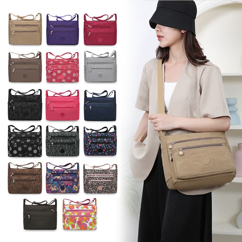 New mom bag large capacity women's bag nylon shoulder crossbody bag factory direct sales fashionable lightweight commuter bag