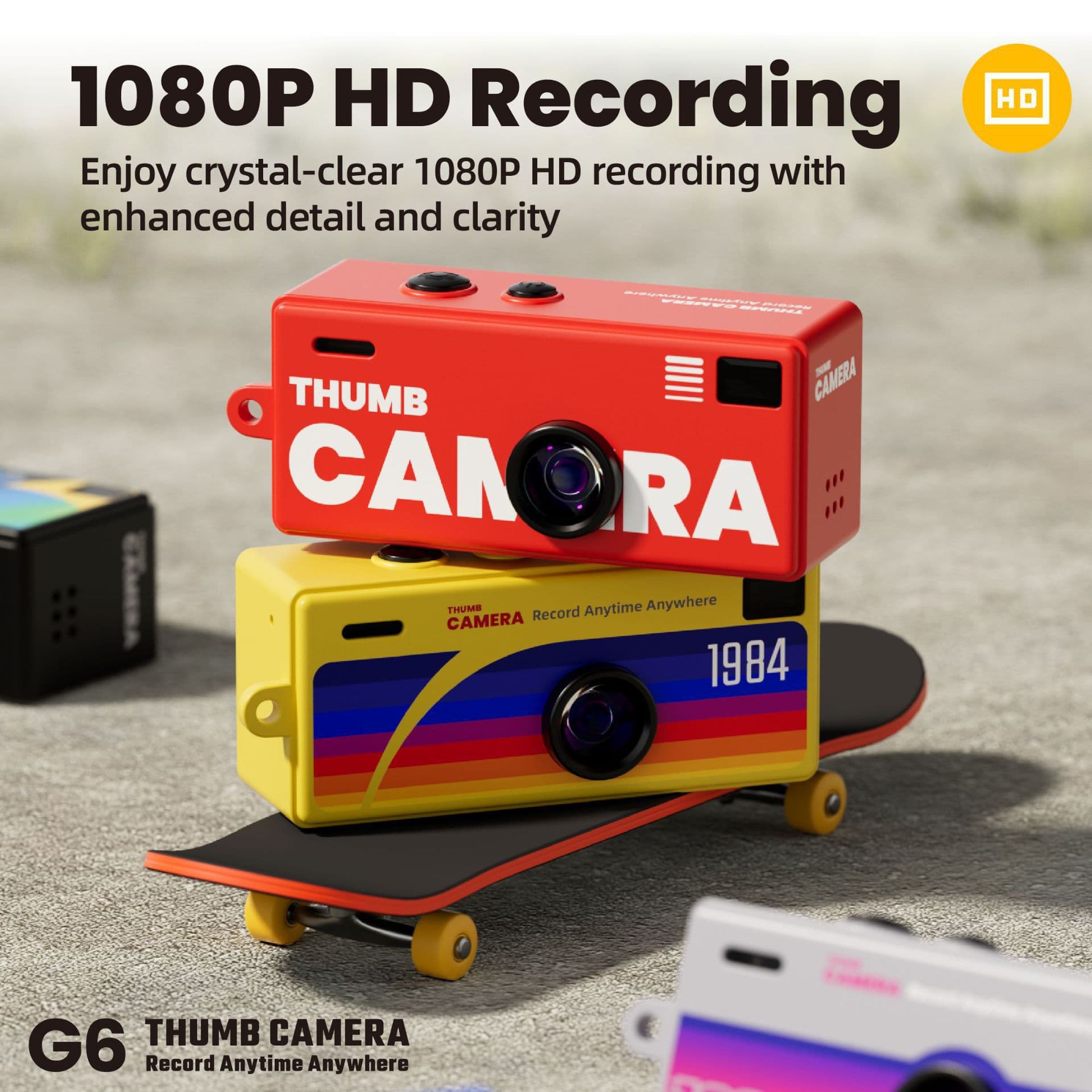 Cross-Border G6 Mini Thumb Camera Student Outdoor Sports Camera Children's Photo and Video Pocket Camera