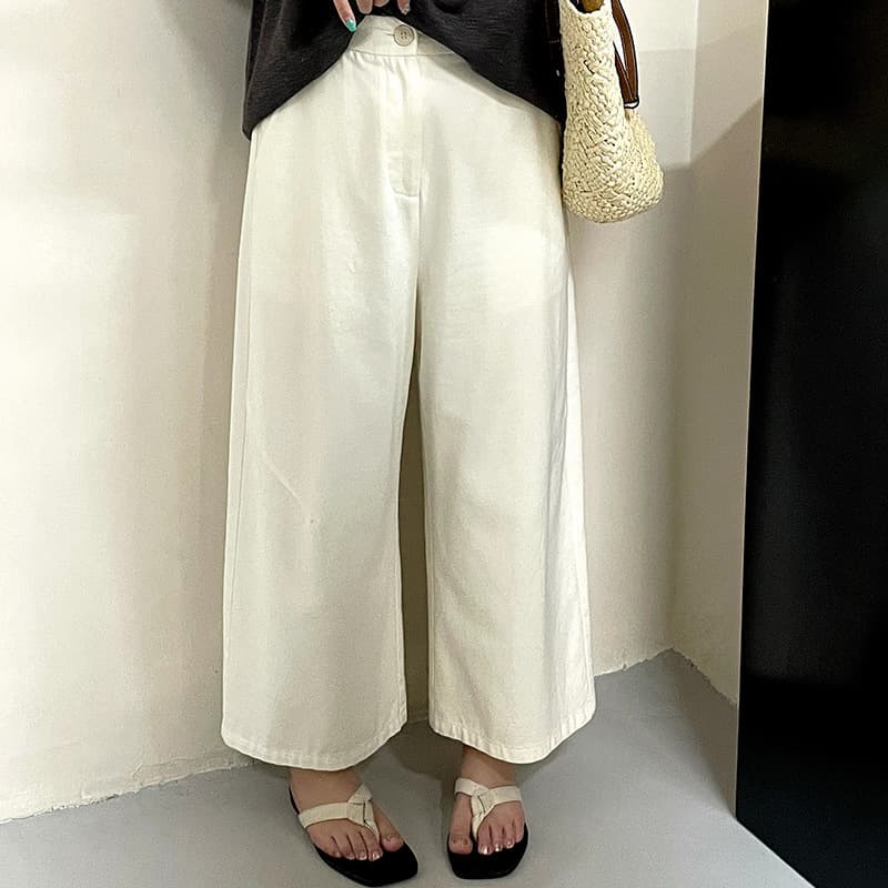 Plus Size Women's High-Waist Casual Trousers Versatile Ankle-Length Pants 2026 Summer Loose Wide-Leg Straight Pants for Curvy Women NK1556