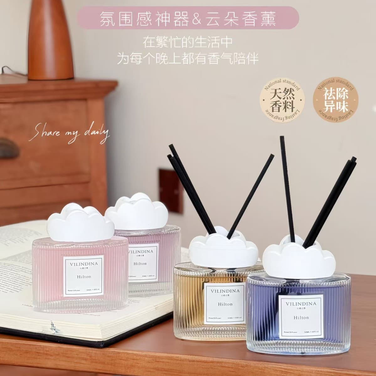 2025 New Gardenia Scented Diffuser Set - Flameless Essential Oil Cloud Fragrance for Home, Indoor Use, Long-Lasting Perfume for Bedrooms and Rooms