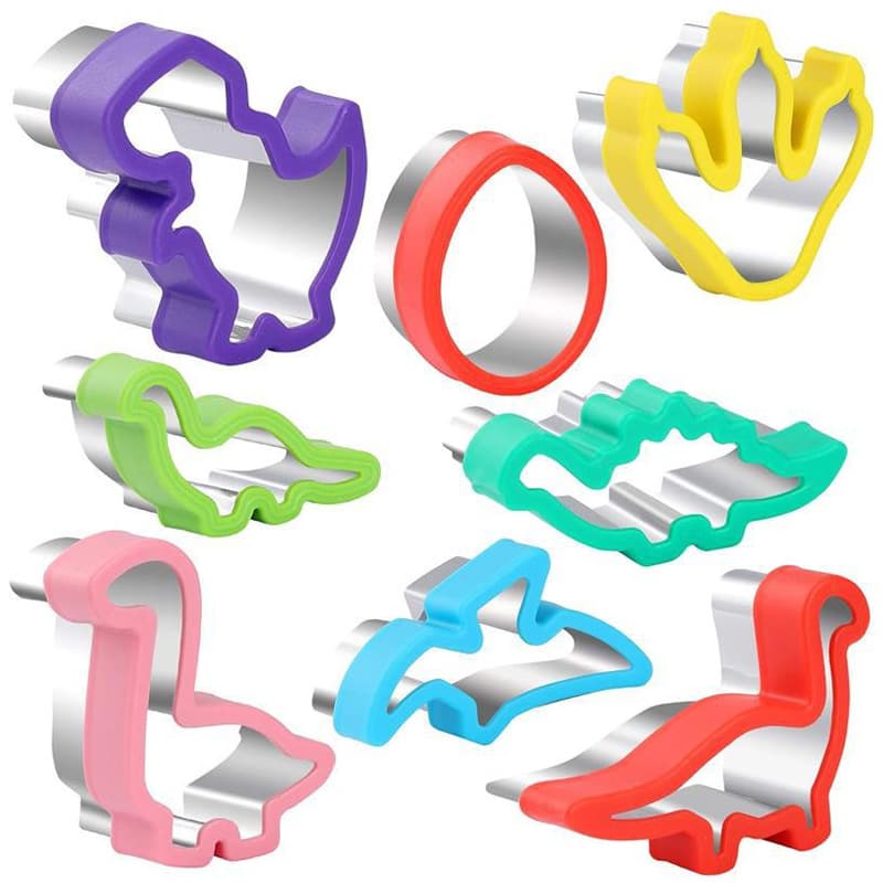 Amazon 8-Piece Dinosaur Sandwich Pocket Mold Cookie Cutter Fruit Cutting Mold Baking Tool Factory Wholesale