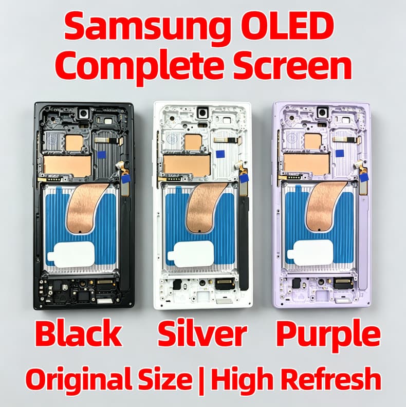 Compatible with Samsung LCD Screen S20 S21 S22 S23 S24 Ultra Original Screen Assembly with Frame