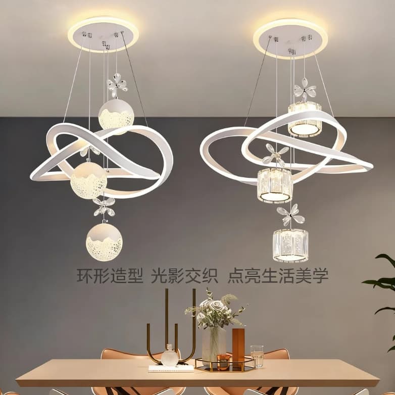Zhongshan Lighting LED Luxury Crystal Chandelier Dimmable Living Room Bedroom Simple Modern Dining Room Ceiling Pendant Light