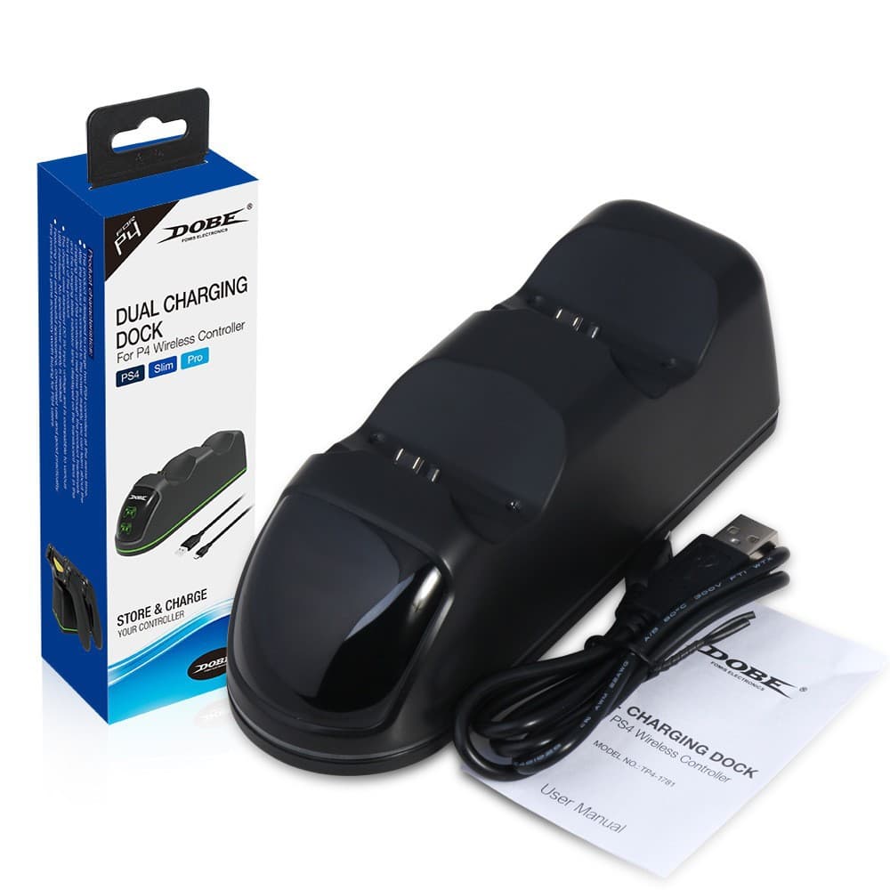 DOBE Upgraded PS4 Game Controller Dual Charging Stand for PS4 Slim Pro Controller Charger TP4-1781