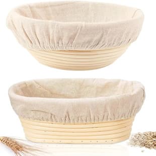 Amazon Hot Selling Vietnamese Rattan European Style Fermentation Basket Baking Tools Rustic Bread Fermentation Basket Rattan Bowl Rattan Storage