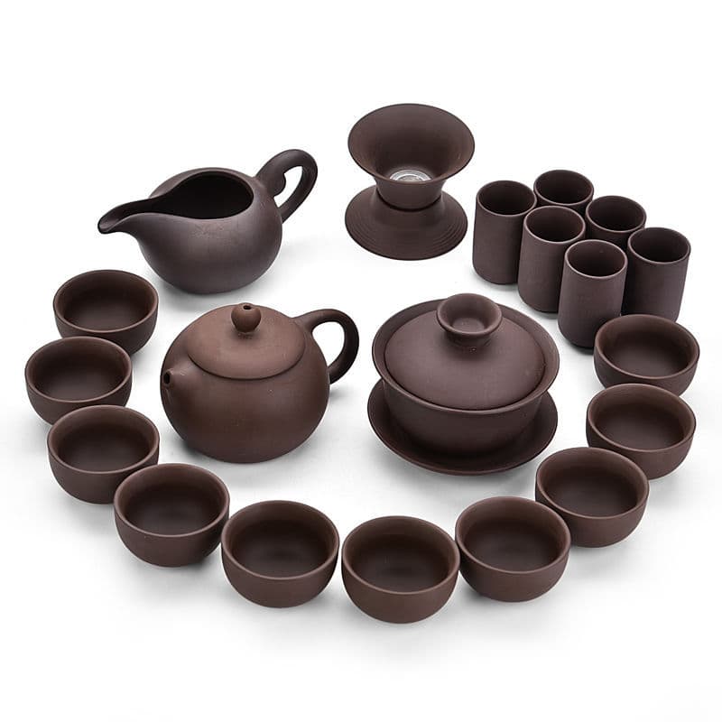 Tea cup set special price purple sand kung fu tea set celadon Ge kiln complete set Ru kiln ceramic cover bowl teapot large set