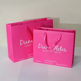 Custom Paper Bag LOGO Wholesale Luxury Paper Bag Pink Packaging Gift Bag Bolsas De Papel Shopping Paper