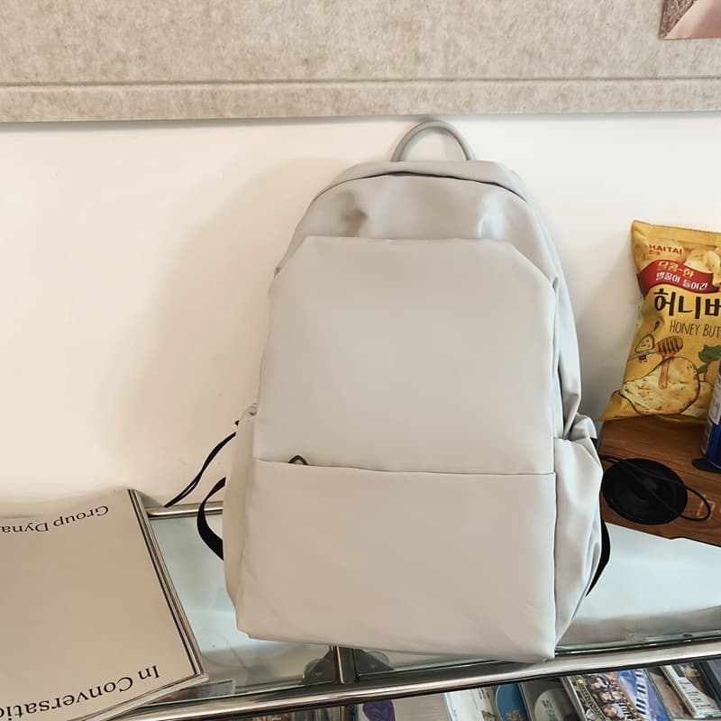 K-Style Casual Pleated Backpack Men's Trendy Ins Backpack College Student Bag Women's Computer Bag Large Capacity Travel Bag