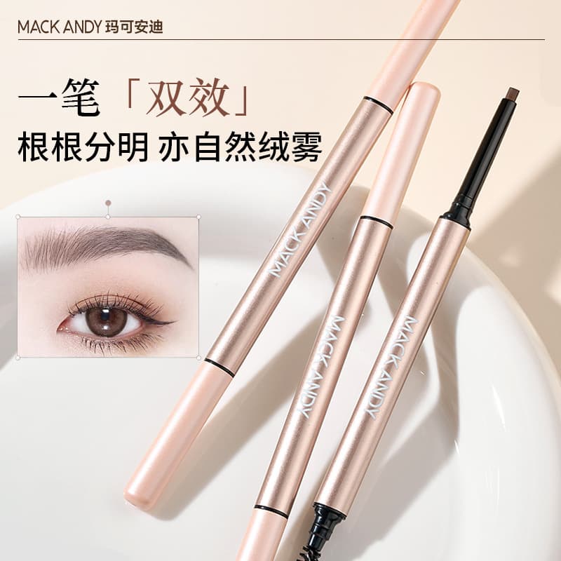 Markandy Polygonum Multiflorum Slim Velvet Fog Eyebrow Pencil Natural Depiction Rotating Waterproof Wild Eyebrow Non-Dizzy Eyebrow Makeup