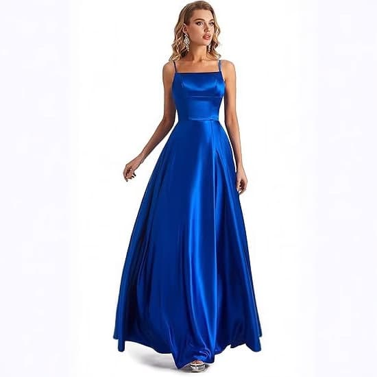 Amazon Dress 2026 New Style Strapless One-Shoulder Satin Cross-Border European and American Evening Gown