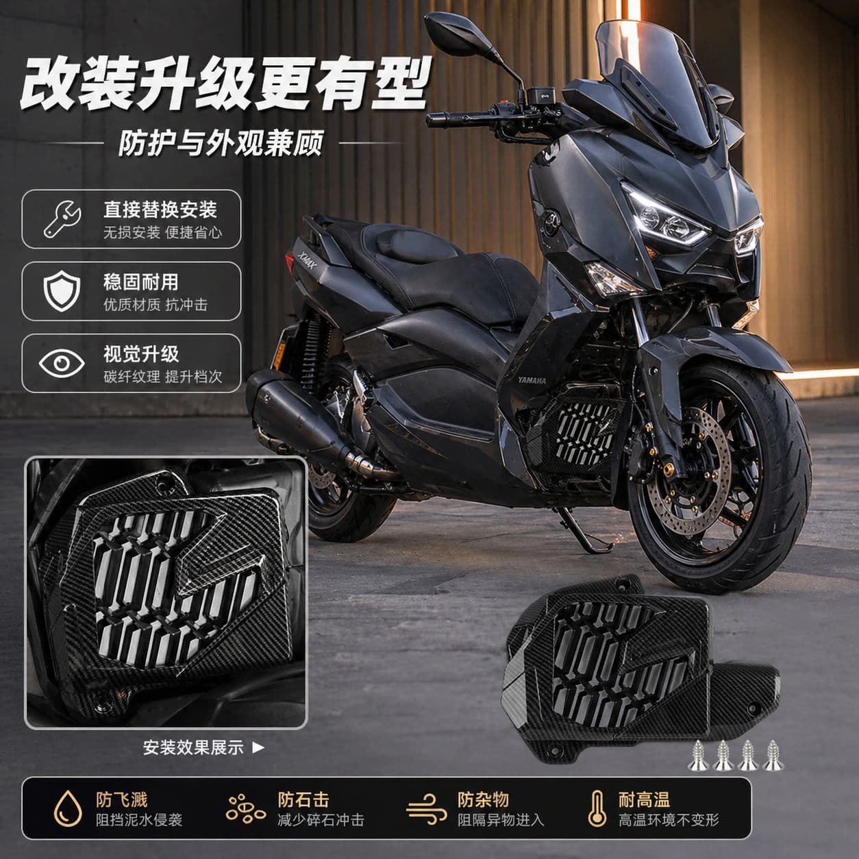 Compatible with Honda PCX ADV160 CLICK VARIO Radiator Guard Net NWG150 Modified Protection