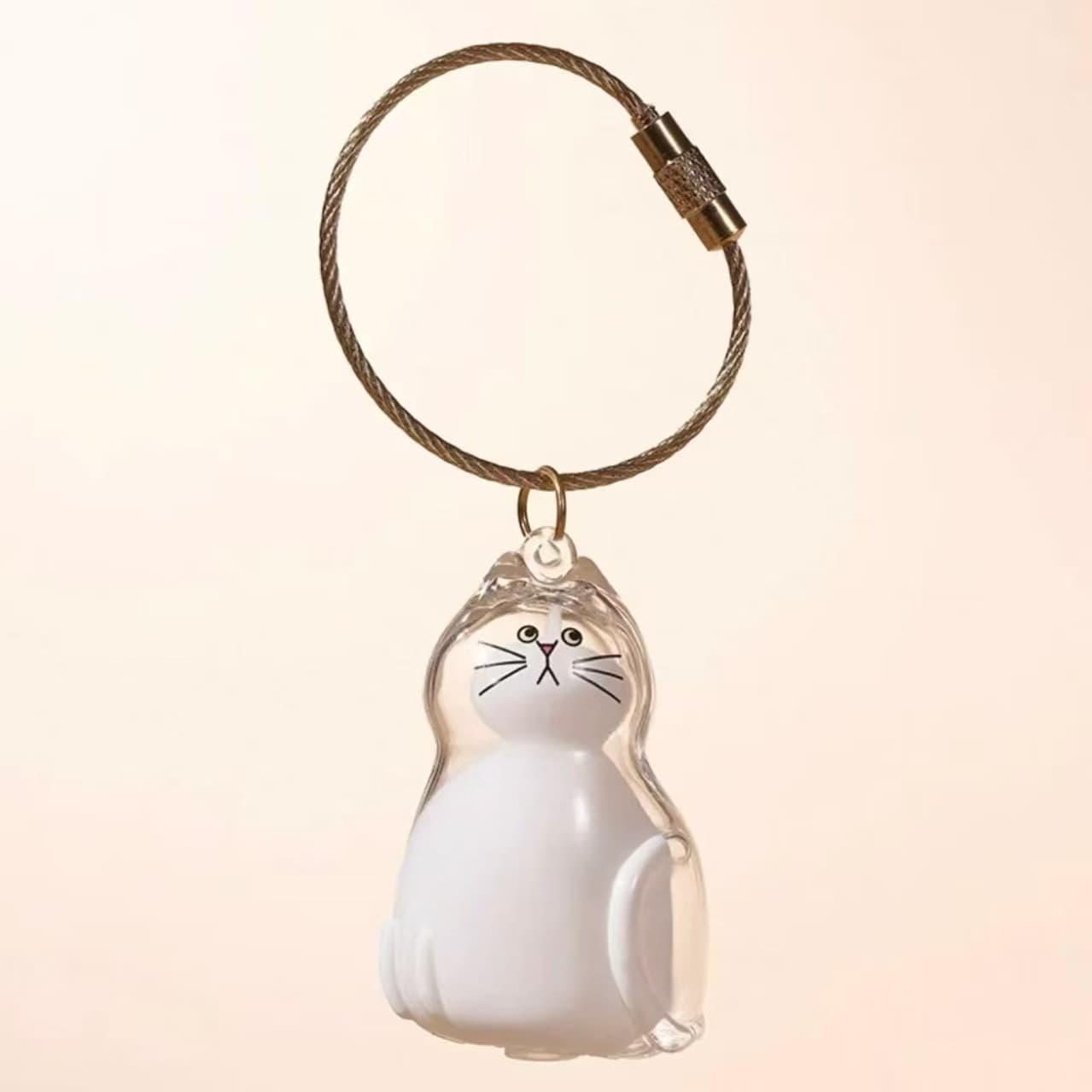 Pet Fur Memorial Keychain Pendant, Cute Dog Transparent Fur Collection Large Dog-Shaped Creative Key