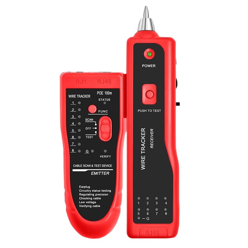 Multifunctional Wire Tracer Anti-Interference Multi-Purpose Network Telephone Line Tester Red Yellow Blue Orange Wire Tracing Tool