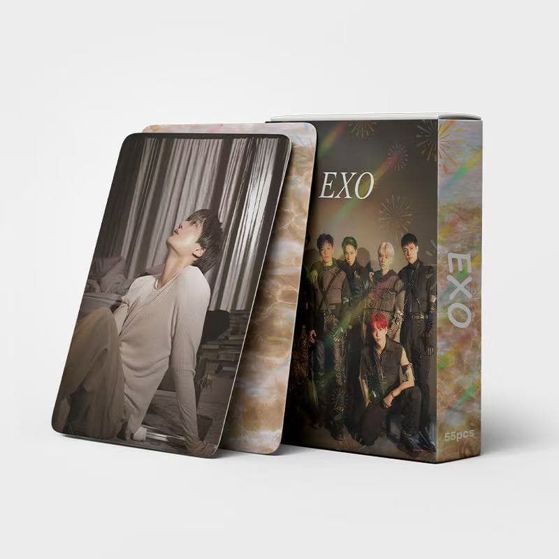 Large Stock New 55 EXO Photo Cards Wu Shixun Byun Baekhyun K-POP Merch LOMO Collectible Cards