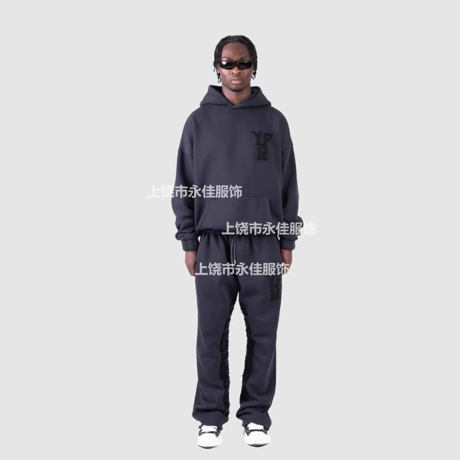 2025 Trendy Brand BASIC PANTS STONE GREY Hoodie Men's Versatile Casual Long Sleeve Top with Hood