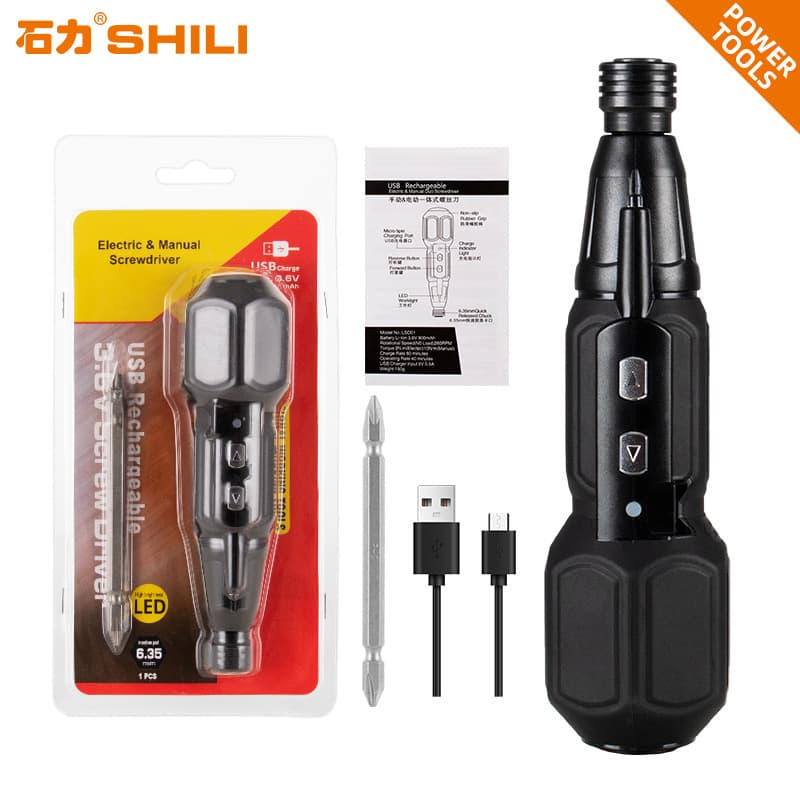 Cross-border Hot Seller Electric Screwdriver Source Factory 3.6V Set Rechargeable Manual/Auto Electric Screwdriver