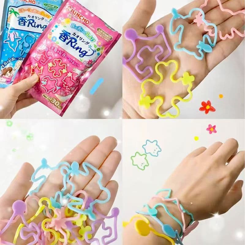 Japanese imported Kincho baby and children's mosquito repellent bracelet, 30 pieces per pack, for outdoor use, to prevent mosquitoes and other insects, and to relieve stress.