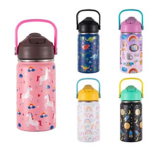 Amazon 304 Stainless Steel Insulated Cup for Kids Students Portable Water Bottle DIY Pattern UV Print Logo Custom