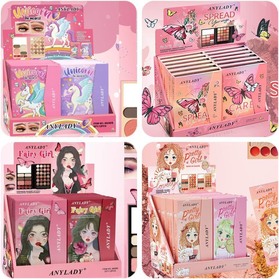 ANYLADY book eye shadow palette, a multi-purpose blush and contouring makeup set, makeupSET, is exclusively available cross-border