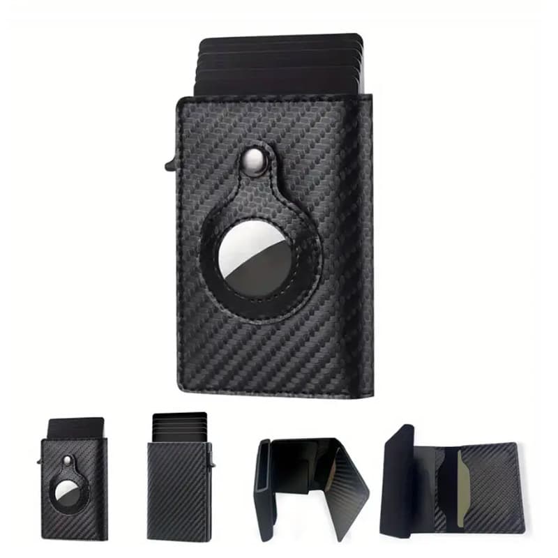Foreign Trade RFID Anti-Theft Swipe Airtag Card Holder Multi-Card Slot Airtag Protective Case Card Sleeve Large Capacity Card Holder Wholesale