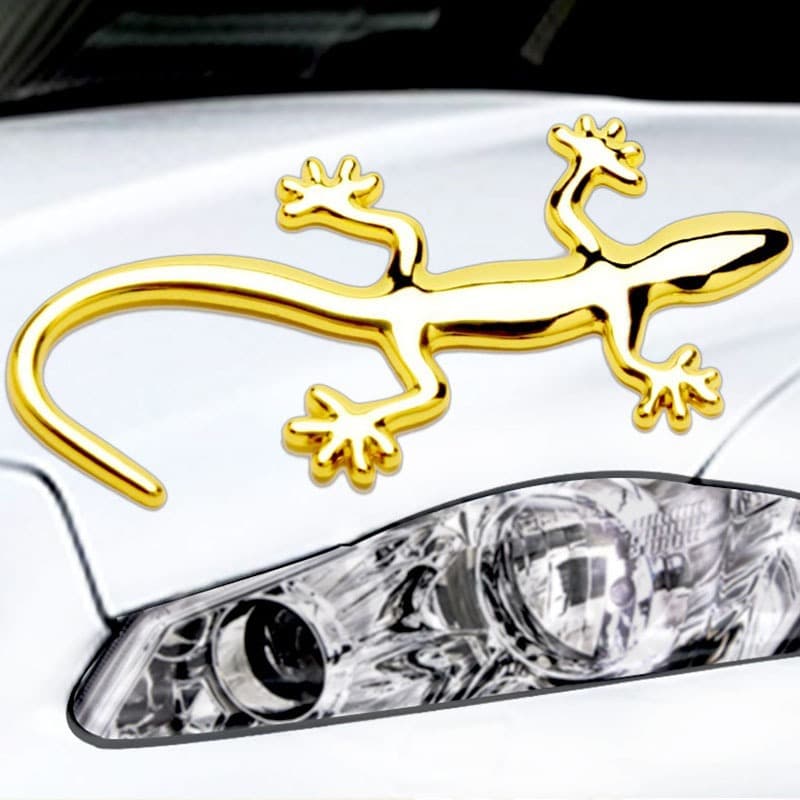 13g Medium Metal Gecko Sticker 3D Metal Gecko Lizard Sticker 3D Metal Gecko Car Decal