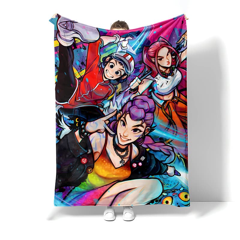 Cross-border Supply Flannel Demon Slayer Corps Blanket Nap Blanket Flannel Printed Warm Modern Simple Throw Blanket