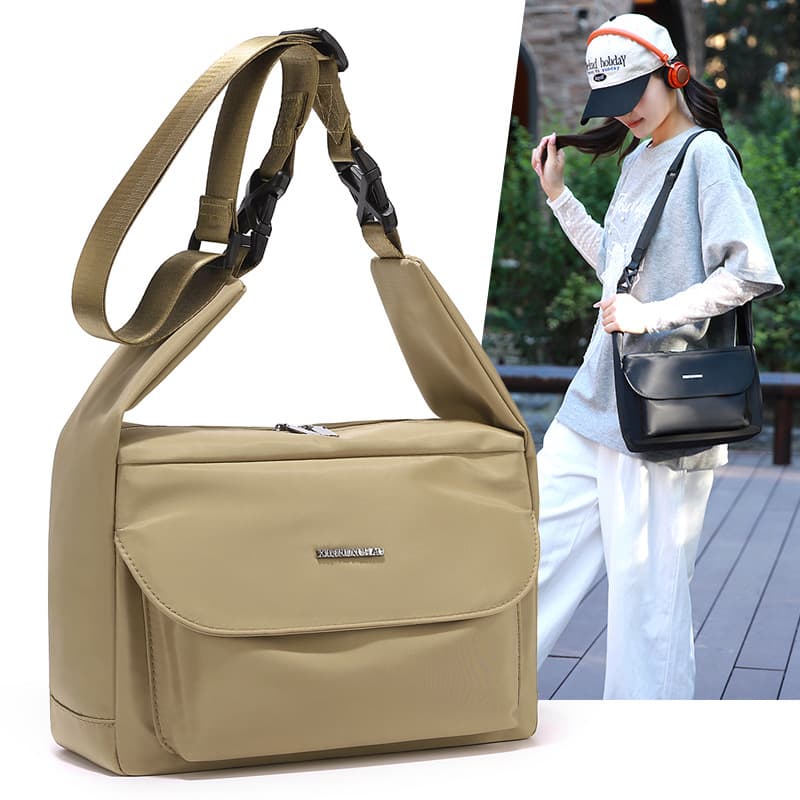 2026 New Simple Nylon Crossbody Bag Women's Lightweight Shoulder Bag Fashionable and Versatile Large Capacity Bag Outdoor Bag