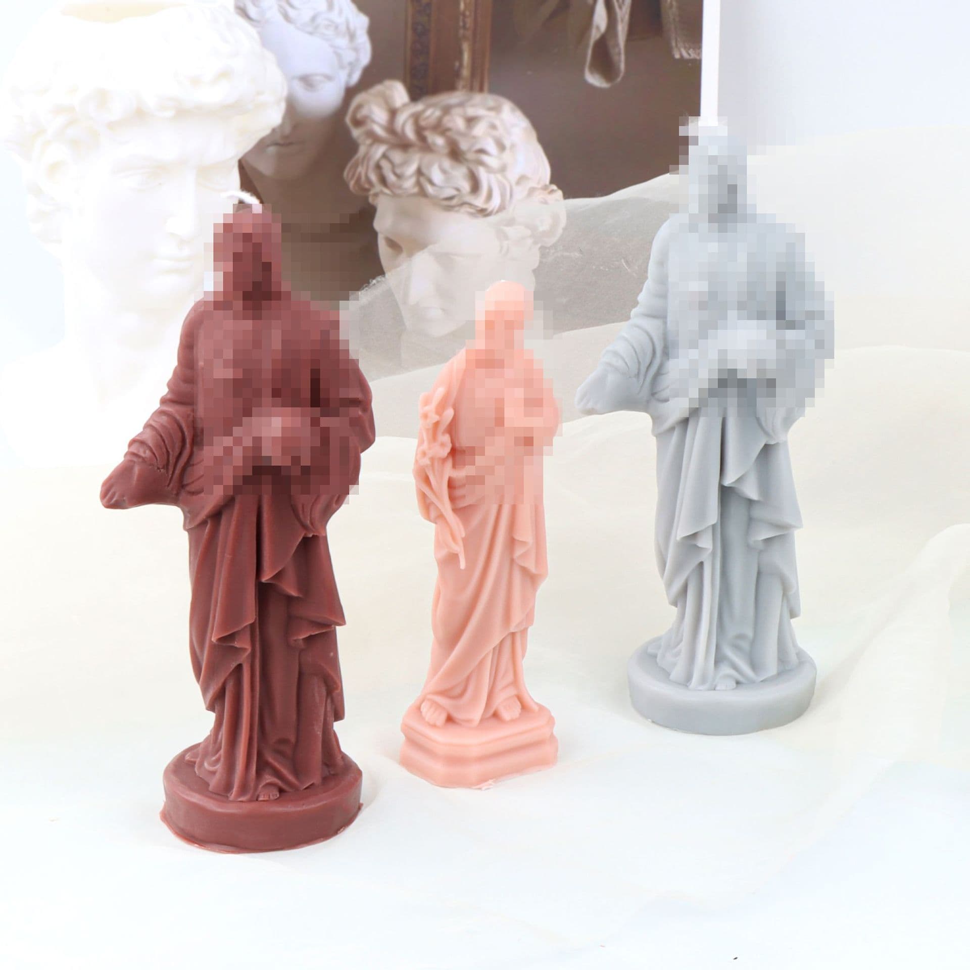 Cross-border YS Statue Candle Mold New Handmade Aromatherapy Candle Plaster Human Body Ornament Silicone Mold In Stock