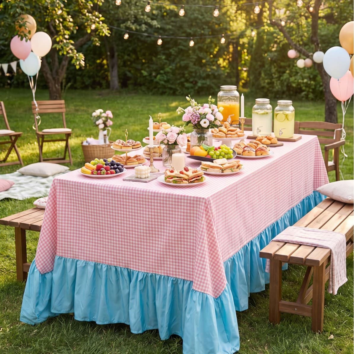 Extra large ruffled round tablecloth outdoor sun protection thickened tablecloth large round tablecloth factory direct sale