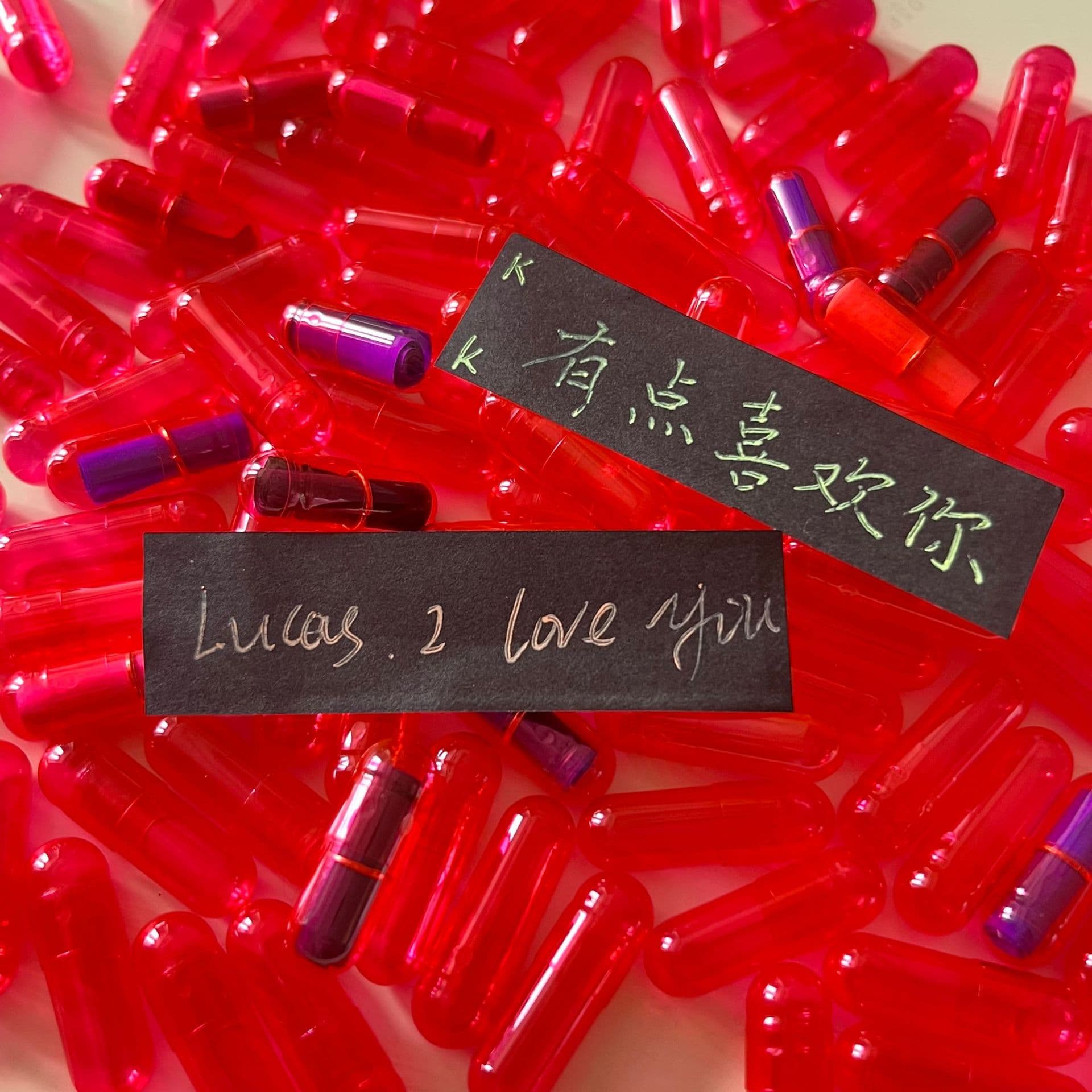 Expression Capsule Lucky Wishing Bottle Letterhead Letter Capsule Wishing Love Pill Transparent Color Love Letter Gift