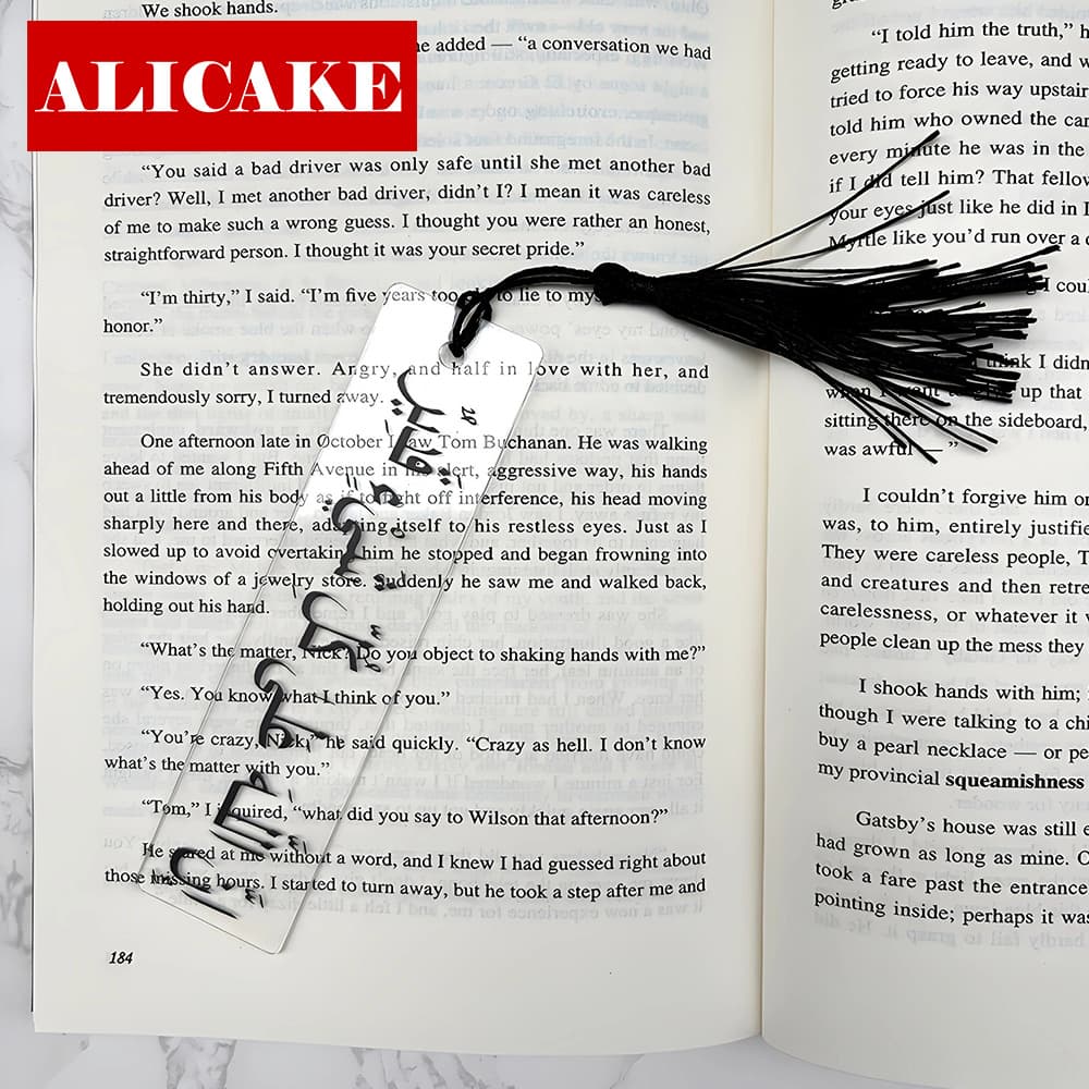 Set of 1 acrylic bookmarks with engraved Quran bookmarks in Arabic with tassel charm