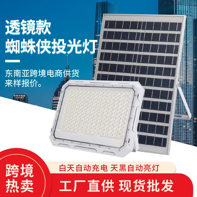 Cross-border Solar Light Outdoor Garden Light Household Lens Version Waterproof Solar Floodlight LED Light