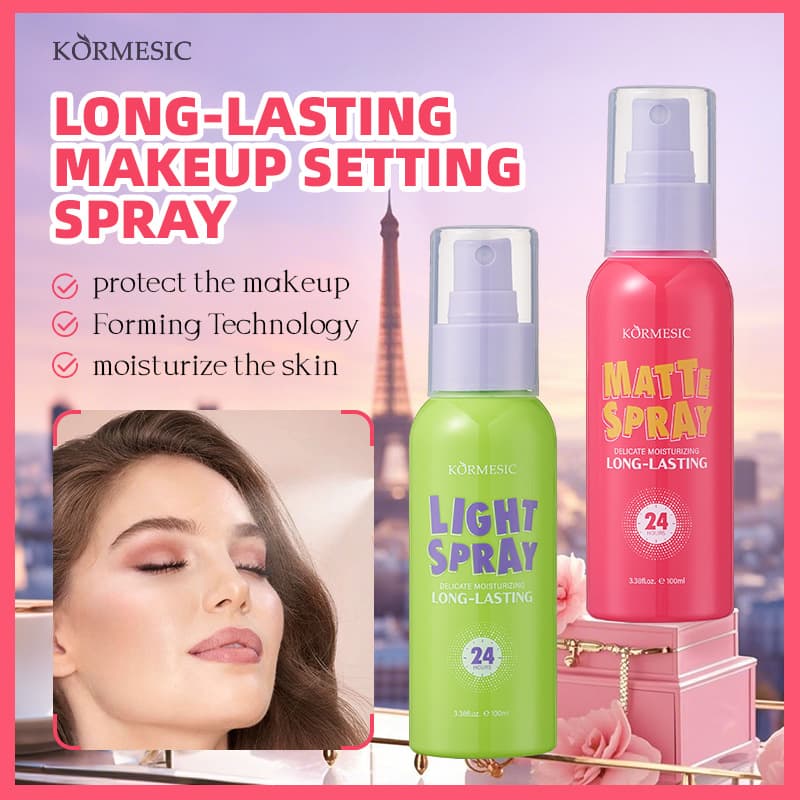 KORMESIC 24H Long-Lasting Setting Spray 100ml Fine Mist Makeup Spray Cross-border Factory Wholesale