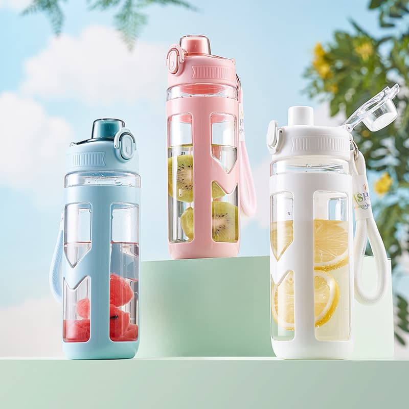 700ml Summer Sports Water Bottle, Portable Space Cup for Students and Girls, Double-Layer