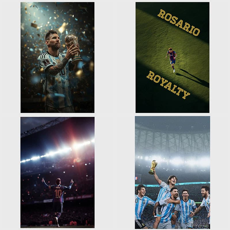 Messi Poster Rio Barcelona New Wallpaper HD Hanging Picture Football Star 2026 World Cup Poster