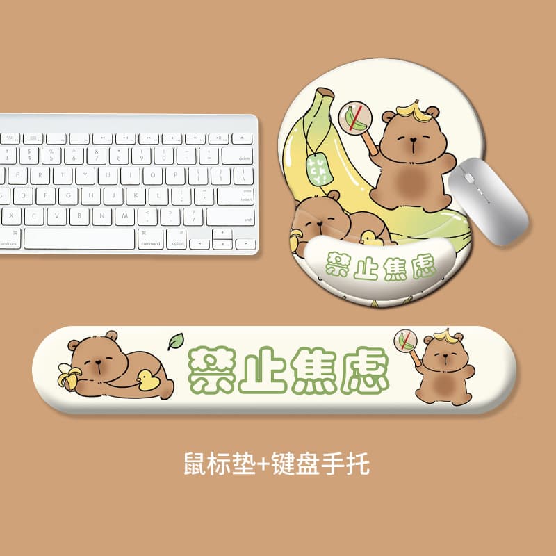 Cute Cartoon Mouse Pad Wristband 3D Cute Girl Silicone Gaming Computer Office Wristband Dropshipping