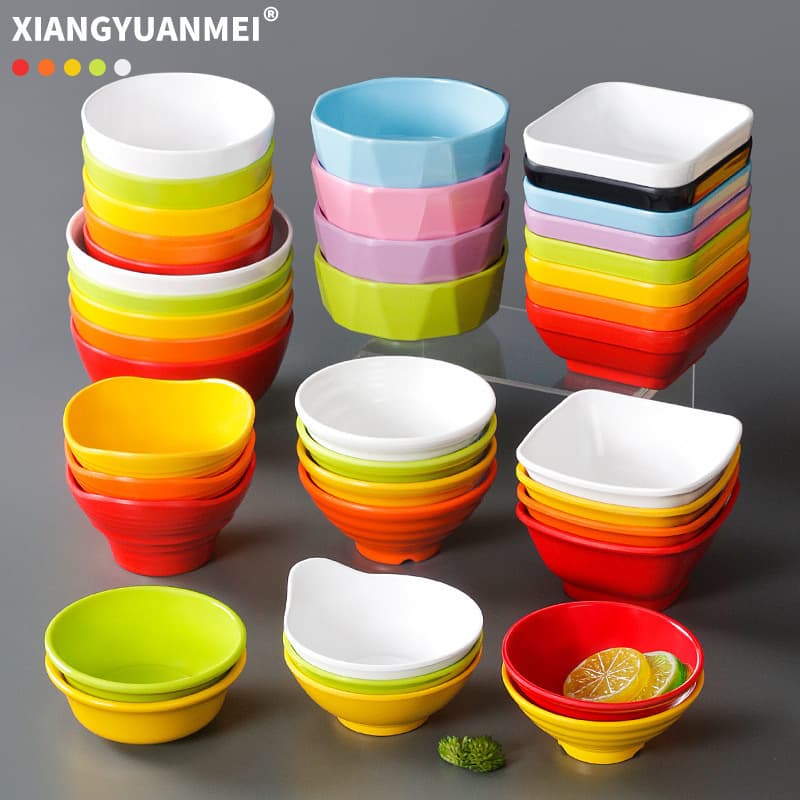 Melamine small bowl plastic rice bowl soup bowl dessert sugar hot pot self-service seasoning bowl commercial side dish bowl tableware
