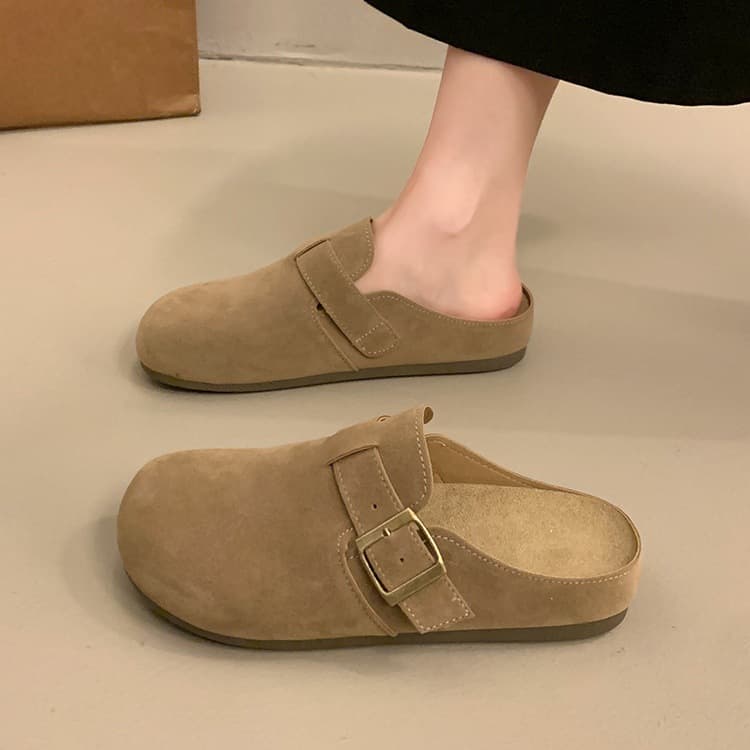 Soft Sole Birkenstock Women Thick Slippers Outdoor 2025 Spring/Summer New Slip-on Birken Closed-Toe Semi-Sandals