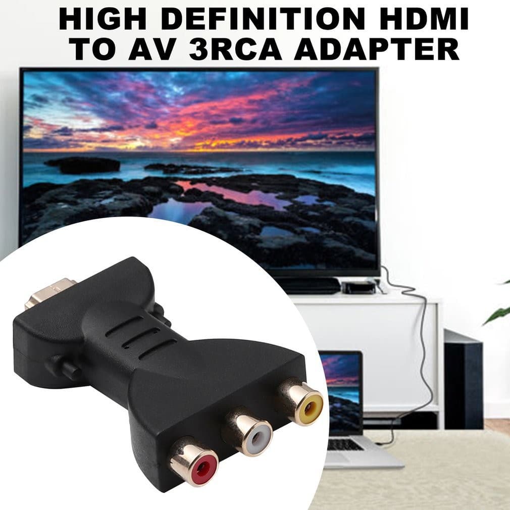 Factory Direct HDMI to 3RCA Red Yellow White Lotus Head Converter HDMI to AV Converter 3RC