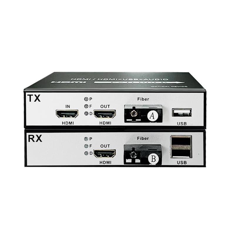 HDMI Video Optical Transceiver Audio Video Fiber Extender HDMI+USB with Loop Out and Audio HD Converter