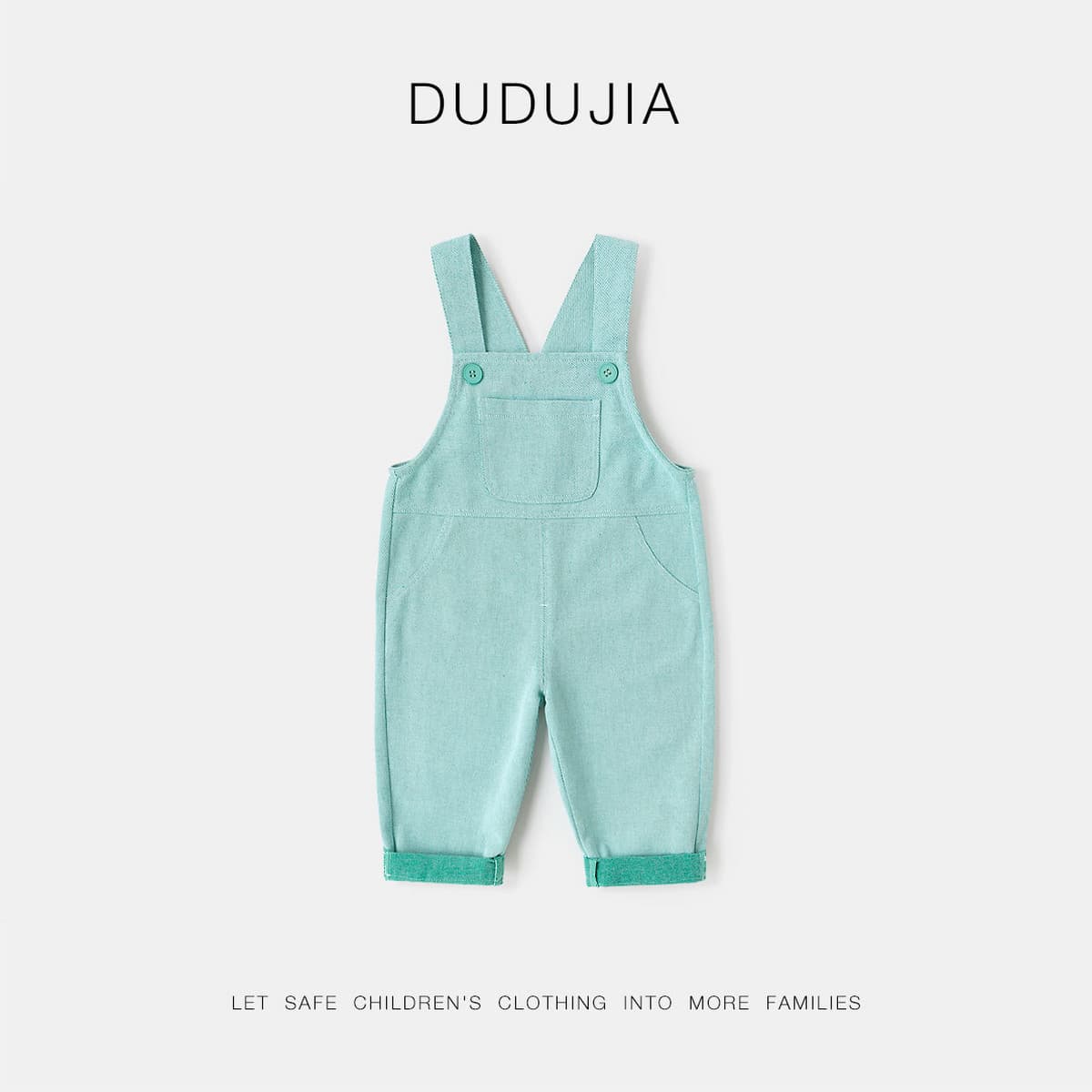 Dudu Baby Autumn Overalls Children's Casual Pants Solid Color Baby Spring Clothing