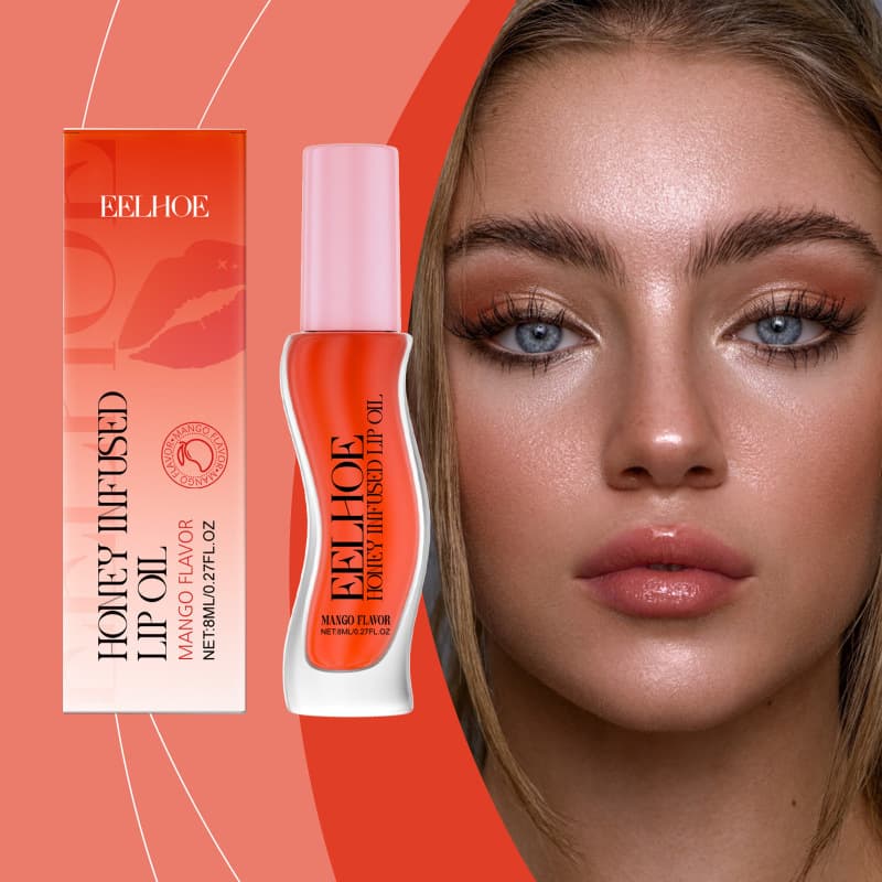 EELHOE Mango Flavored Moisturizing Lip Oil, Daily Nourishing Lip Care for Gloss and Hydration, Non-Sticky Moisturizing Treatment