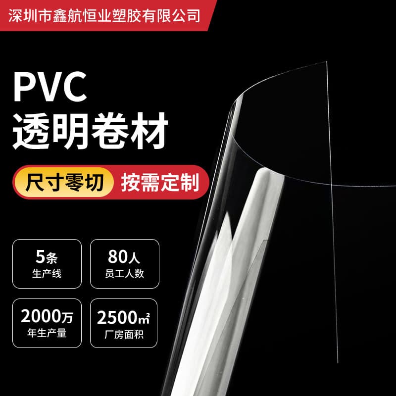 Transparent PVC Hard Sheet, Clear Plastic Sheet, Rigid Thin Film, High Transparency Hard Processed PVC Plastic Sheet, PVC Thin Film
