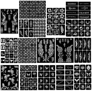 Tattoo Stencil Template Juice Henna Tattoo Cream DIY Pattern Tattoo Sticker Temporary Tattoo Cross-Border