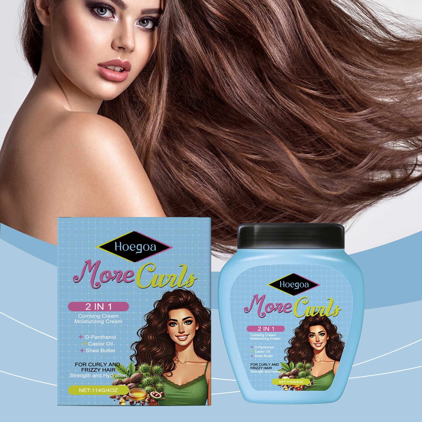 HOEGOA Leave-In Conditioner Daily Moisturizing Lightweight Hair Smoothing Nourishing Care