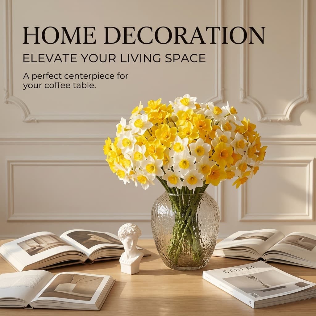 Artificial Narcissus Flowers Home Luxury DIY Decoration Wedding Hotel Hand Bouquet Wholesale Photography Props